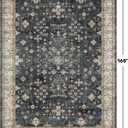 Boho Black Rug for Living Room - Washable 10x14 Area Rug, Dining Room Rugs for Under Table, Soft Low Pile Carpet for Large Bedroom - Farmhouse Decor, Non-Slip & Stain Resistance (10x14 Black/Multi)
