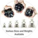 FANTIAN 40 lbs Black River Rocks for Landscaping,1-2 Inch Decorative Black Stones Pebbles for Plants, Vase Fillers, Fish Tank and Garden Rocks