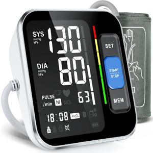Blood Pressure Monitors for Home Use Upper Arm, Accurate Cuff 8.7”-15.7” Monitor with Large Backlight Display 2 Users 240 Sets Memory & HR Detection, Digital BP Machine with Carrying Case