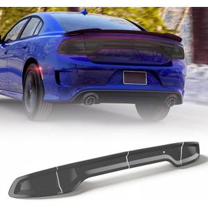 TENGBASE Smoked Black Tail Light Covers for 2015-2024 Dodge Charger, Protective Rear Lamp Guards, Exterior Automotive Accessories