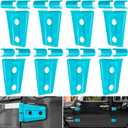 E-cowlboy Door Hinge Cover Trim Exterior Accessories for 2007-2018 Jeep Wrangler JK JKU Sport Rubicon Sahara X Unlimited 2-Door & 4-Door (Light Blue 8PCS)