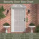 JUBEST 32'' x 80'' Steel Security Door, Surface Mount Reversible Entry Door