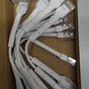 Everest Ultra Slim Cat6a Ethernet Patch Cables 0.5ft (10-Pack) White - 6 Inch 10GB Cat 6a Patch Cable - Bendable, Flexible & Thin Ethernet Cable - 32AWG 550MHZ Cat6a Cables - 100% Copper Wires