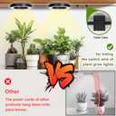 Full Spectrum Grow Light for Indoor Plants, 144 LEDs Halo Plant Light with Auto On/Off Timer (4/8/12H), 10-Level Brightness, 3 Lighting Modes, for Small Plants & Seedlings (Black, Dual Head)