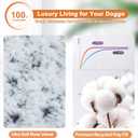 POCBLUE Deluxe Washable Dog Bed for Large Dogs Dog Crate Mat 35 Inch Comfy Fluffy Kennel Pad Anti-Slip for Dogs Up to 60 lbs, 35" x 23", Grey