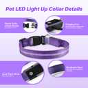 RUXAN Light Up Dog Collar,Dog Lights for Night Walking,LED Collars Waterproof,Glow Dog Collars Rechargeable,Glow in The Dark Dog Collar,Dog Collars Light for Small,Medium,Large Dogs (Small,Pink)