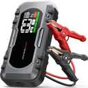 Car Battery Jump Starter 6000A Jump Box 65W Fast Charging (All Gas/12.0L Diesel), Portable Car Jump Starter Battery Pack, Battery Jumper Starter with Extended Jumper Cables, 600 Lumens Lights
