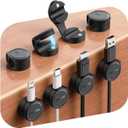 8-Pack Silicone Cord Organizer Magnetic Cable Clips, Adhesive Cable Management Under Desk Wire Hider, FLYLEAD Desktop Cable Organizer for Phone, Office Workspaces Desk Organization Home Accessories (Black)