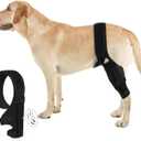 L Dog Knee Brace for Torn ACL Hind Leg, Dual Rear Leg Support with 4 Metal Stabilizers, CCL Brace for Dogs with Hip Dysplasia, Luxating Patella & Arthritis