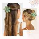 DEEKA Floral Hair Clip - 8 Pack Bridesmaid Proposal Gifts with Floral Card Hair Clips, Sage Green, for Bridesmaids Bachelorette Party Favors