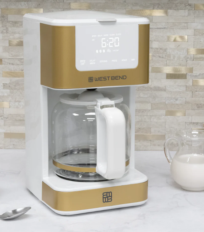 West Bend Timeless 12 Cup Hot & Iced Coffee Maker
 Wh/GL 