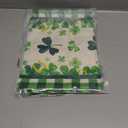 3 x XCHI Green Plaid Four-Leaf Clovers Shamrocks Horseshoes St. Patrick's Day Table Runner Table Decoration for Party Home Kitchen Dining Holiday Decor 13x90 Inch