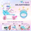 Toddler Roller Skates for Girls Kids Boys, 4 Size Adjustable with Light Up Wheels