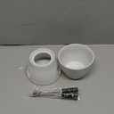 BSTKEY 400ML Ceramic Butter Warmer Set with 4 Forks, Fondue Pot Melting Pot Set, Melt Hot Pot Bowl Set For Cheese Chocolate Butter Caramel