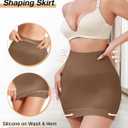 Slip Dress for Women Seamless half slip with non slip strip Shapewear Dress Under Dress Tummy Control Slip Dress (Beige, L)