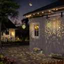 Hapjoy Hanging Solar Lights Outdoor Garden Decor Solar Lantern Waterproof Plastic Moroccan Outdoor Decorations for Patio Pathway Yard Backyard Garden Decorative (2 Pack, Bronze)