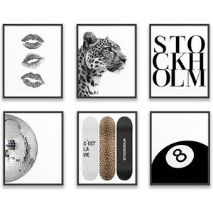 TwoDays Stockholm Style Room Decor for Women, Chic Trendy Wall Art for Living Room Aesthetic, Luxury Fashion Posters for Home Bedroom Apartment Dorm (8" X 10", Set of 6, UNFRAMED) TwoDays Stockholm Style Room Decor for Women, Chic Trendy Wall Art for Living Room Aesthetic, Luxury Fashion Posters for Home Bedroom Apartment Dorm (8" X 10", Set of 6, UNFRAMED)