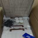 G-Rack Stackable Storage Organiser - Space-Efficient Plastic Storage Bin with Doors - Practical, Removable, Foldable Cabinet - Movable, Stackable Storage Bins - Transparent/White - Set of 4