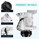 AC Compressor Fit for 2013-2024 Buick Enclave 3.6L, 2013-2023 Chevrolet Traverse 3.6L, 2013-2016 GMC Acadia 3.6, 2017-2017 GMC Acadia Limited 3.6, CO 30019C, Air Condition automotive replacement