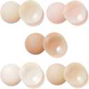 2 x Reusable Nipple Covers Adhesive Silicone Nipple Pasties Sticky Breast Petals Nippleless Covers Invisible Nipple Covers (3.25 inch (For A-D), 5 Mixed Colors)