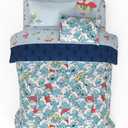 The Smurfs Kids Bedding Super Soft & Cozy Reverisble Microfiber Comforter and Sheet Set with Sham, 7 Piece Queen Size, (Officially Licensed Product) by Franco