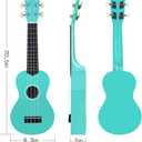 POMAIKAI Soprano Ukulele Starter Wood Ukele Hawaiian Guitar Ukelele 21" Beginner and Students (Blue)