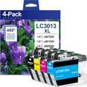 LC3013 XL Ink Cartridges High Yield (4-Pack) Black/Cyan/Magenta/Yellow - Compatible Ink Cartridge Replacement for Brother Printer MFC-J491DW MFC-J497DW MFC-J690DW MFC-J895DW
