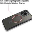 OOK Magnetic Clear Phone Case Made for iPhone 15 Pro Max, Black | Compatible with MagSafe, Camera Lens Protector, Anti-Scratch Shockproof Slim Cover, for Women Men