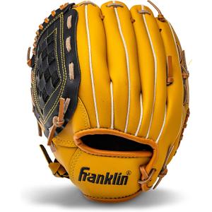 Franklin Sports Field Master Baseball + Softball Glove - Field Master Adult + Youth Baseball + Softball Mitt - Men's + Women's Gloves - Right Hand Throw (Tan)