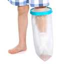 Kids Leg Cast Cover Waterproof Leg Cast Cover for Shower Bath Watertight Plastic Protection Keep Bandage Dry, Reusable Foot Cast Protector for Leg, Knee, Foot, Ankle Wound17.5inch)
