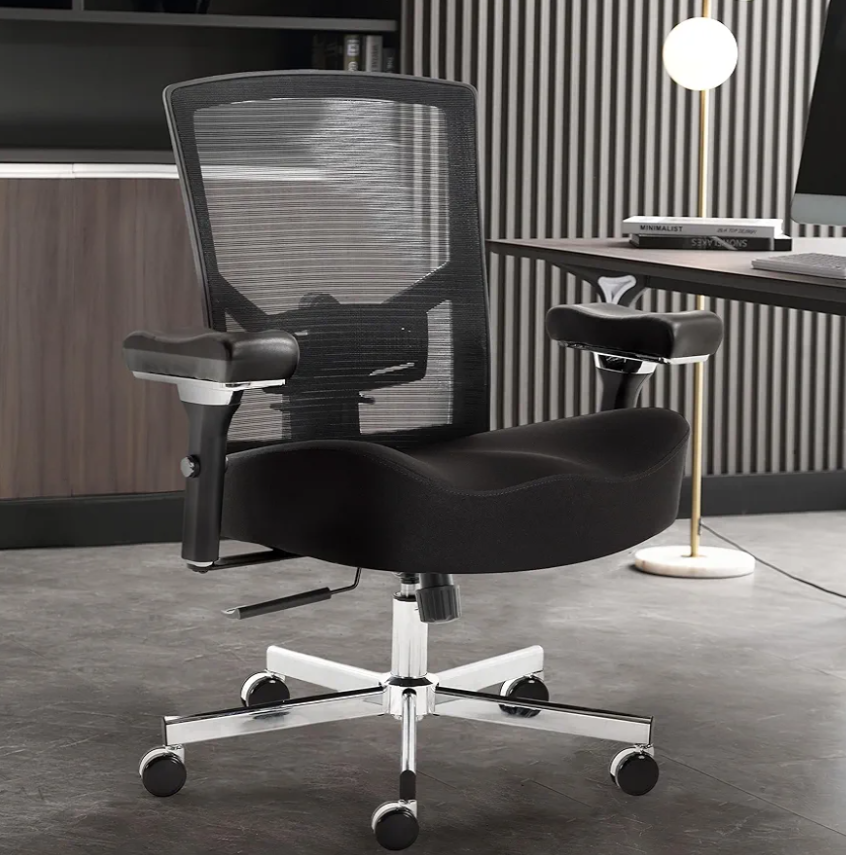 Brand: KRESTLUX
4.2
4.2 out of 5 stars
(84)
600lbs Big and Tall Office Chair,Oversized Ergonomic Breathable Mesh Desk Chair with W-Shape Thicken Seat Cushion,Upgraded 4D Armrests,Computer Chair with Adjustable Lumbar Support for Heavy People