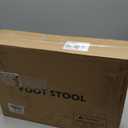 11" Small Ottoman Foot Rest, Under Desk Foot Stool with Cushion Pad, Sturdy Footstool with Wood Leg, Extra Seating Footrest for Couch Sofa Living Room Bedroom Entryway Office, Easy Assembly