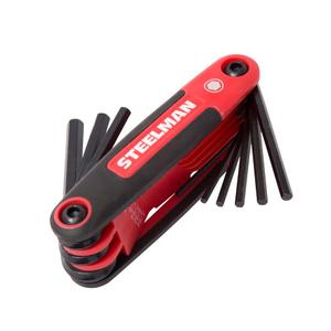 9 Piece Folding Allen Hex Key Ring Wrench Set