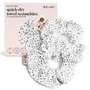 Kitsch Microfiber Hair Towel Scrunchie - Soft Large Scrunchies for Women - Scrunchies for Girls - Scrunchies for Thick Hair - Highly Absorbent Towels - Big Scrunchies for All Hair Types - 2 pcs - Dot