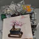 Cherry Blossom Tree Building Sets,Le-go Bonsai Tree Sets for Adults,3 in 1 Botanical Collection DIY Plant,Gift for Home Decor and Office Art