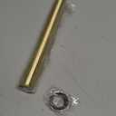 Flanged Sink Tailpiece 1-1/4 in. OD, 12 inch Brass Extension Tube for Trap with Nut and Rubber, Drain Connections (Brushed Gold)