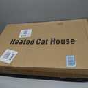 Heated Outdoor Cat House for Winter, 100% Waterproof XXL Shelter (29"x17"x21") with Escape Door & Heating Pad, Insulated for Feral Cats & Small Dogs