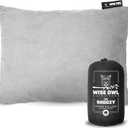 Wise Owl Outfitters Essentials Airplanes, Camping, and Travel-Memory Foam Washable Pillow-Small, Medium (Pack of 1), Grey