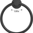 SetSail Towel Holder for Bathroom Wall Matte Black Towel Ring Stainless Steel Hand Towel Holder Heavy Duty Towel Hanger for Bathroom, 3 Packs