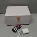 Vintage Portable CD Player with Built-in Speakers, Bluetooth Input & Output, LED Display, Retro Suitcase Design – Perfect Music Gift for Home, Relaxation & Stylish Décor, White