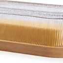 butter dish with lid, glass airtight lid keeps butter soft, for countertop and refrigerator. Covered butter dishes with, Made of glass and bamboo.