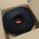 Flexible Baseboard Molding Trim 4" x 50 ft, Self-Adhesive Vinyl Wall Base Cove Base, Peel and Stick Rubber Wall Base Molding Trim - Black