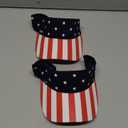 4 Pieces American USA Flag Visor Patriotic Visor Star Stripe Sun Visor Hat Adjustable Printed Twill Sun Protection Hat for Men Women