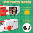 Handheld Sewing Machine, Mini Pet Clothes Sewing, Portable Hand Sewing Machine for Beginners, Home & Travel Quick Repairs Electric Hand Held Sewing Device for Fabric Clothing Kids Cloth Pet Clothes