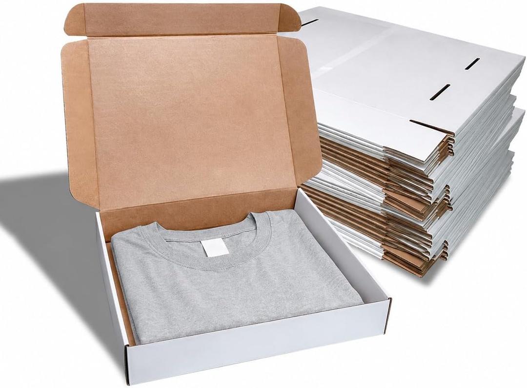 Corrugated Shipping Boxes13x11x3Inches, 30Pack Kraft Cardboard Literature Mailers, Durable Small Business Mailing Boxes for Packaging & Shipping Supplies, White,Shipping boxes made from recycled paper