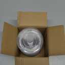 98mm Clear Flat Lids with Straw Slot, Plastic Disposable PET Cup Lids for 12, 16, 20 and 24 oz Cups for Iced Coffee Ice Cream Milkshake Party Supplies, Pack of 35