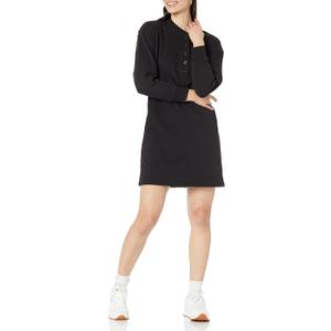 Amazon Essentials Women's Knit Henley Sweatshirt Dress (Black)Size 5
