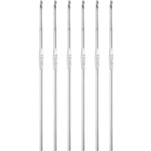 uxcell Stainless Steel Crochet Hook 2mm US Size 4 Knitting Needles for DIY Craft Yarn 6Pcs
