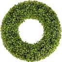 Boxwood Wreath,20inch Wreath for Front Door Greenery Wreath Outdoor/Indoor Green Home Round All Year Round Farmhouse St Patricks Day Decorations