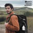 SUOCO Travel Backpack with Vacuum Bag, 60L Seal Compression Air Vac Back Pack with Travel Pump, Carry On Suitcase Luggage Flight Approved for Men Women Personal Item, Black | Seal Compression, Travel Pump, Carry On Suitcase, Luggage, Flight Approved, Personal Item